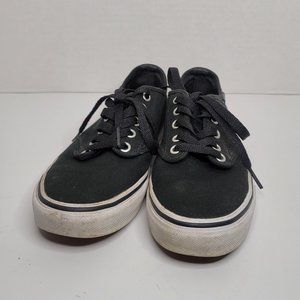 Vans Black with White Sole Colorful Crochet Down Heel Counter